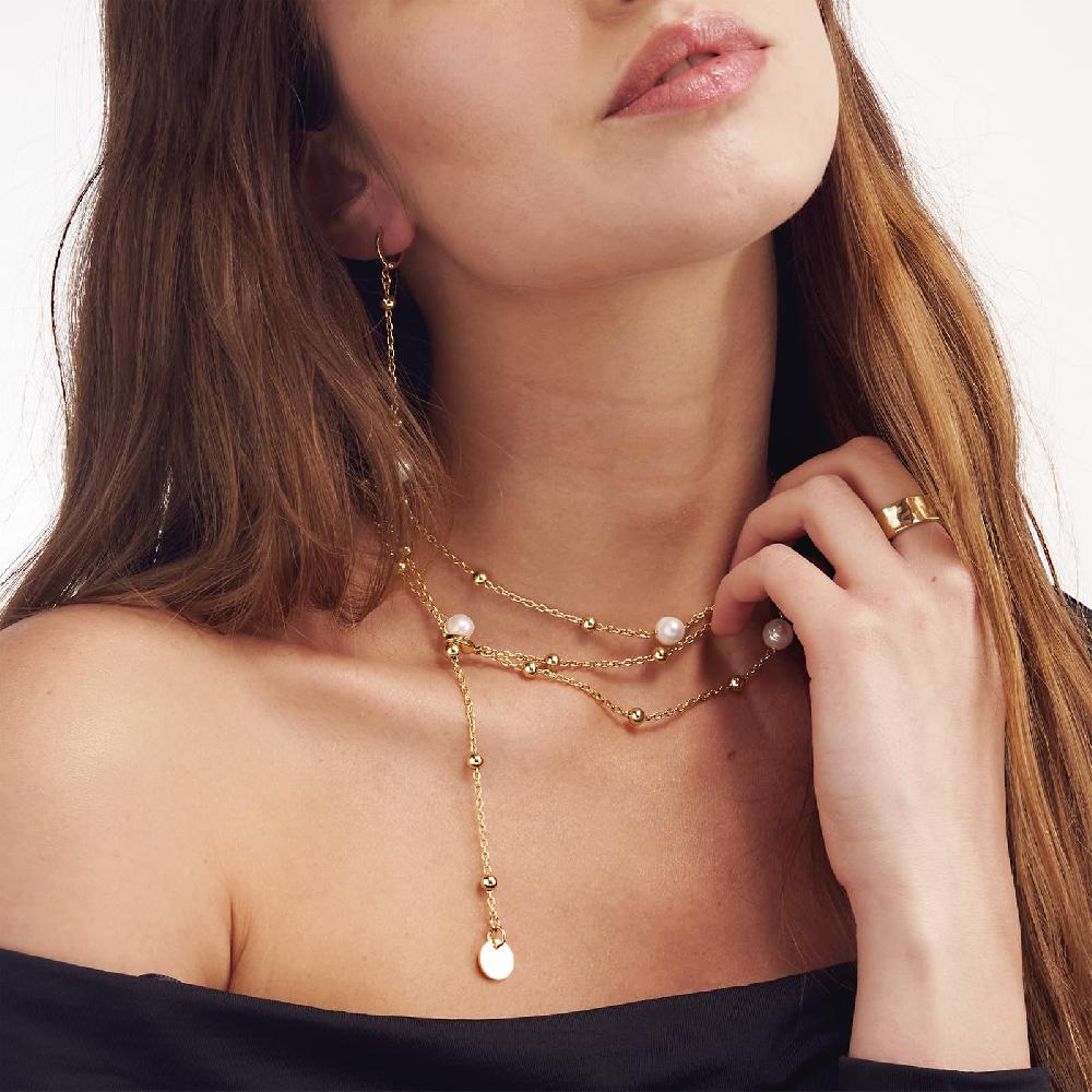 Unoaerre Collana in bronzo dorato con perle | UNOAERRE Gioielli Promozione