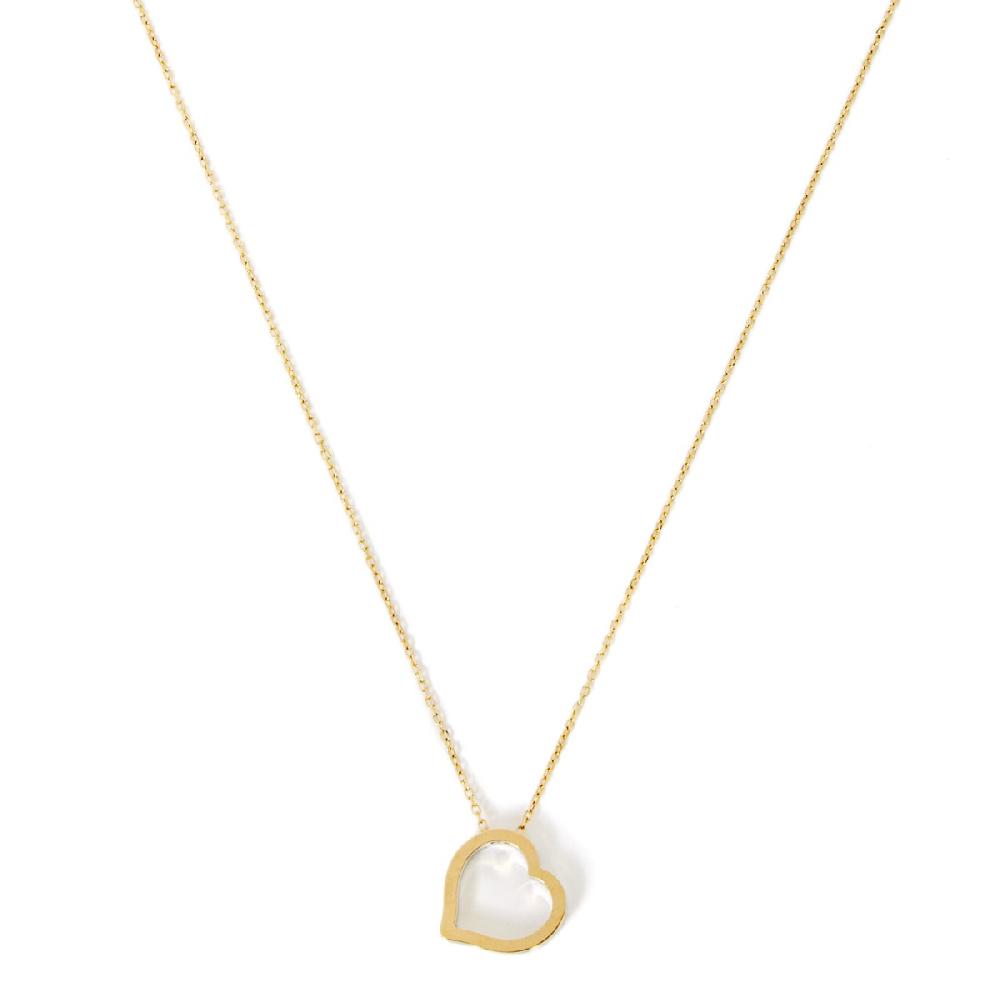 Unoaerre Collana in oro con pendente cuore bicolore | UNOAERRE Gioielli Acquista Ora