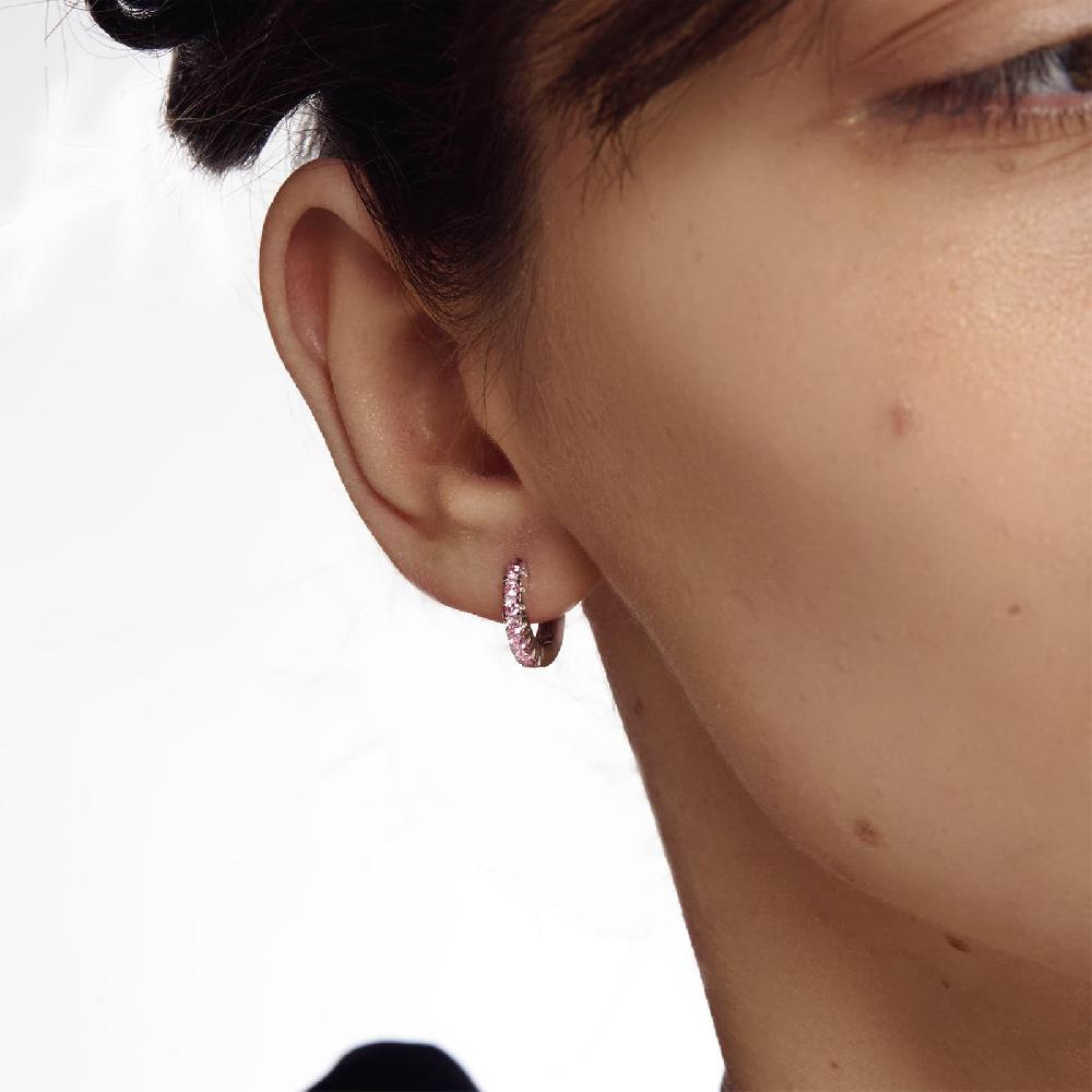 Unoaerre Orecchini in argento con cubic zirconia rosa | UNOAERRE Gioielli Economico