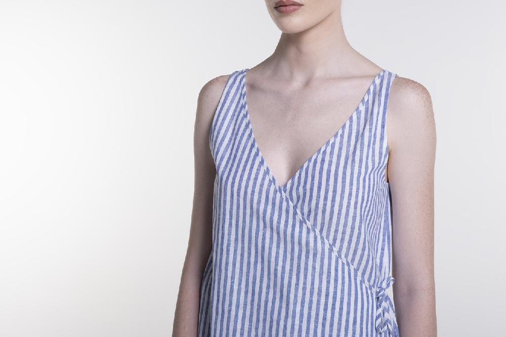 Verdiani Abito Lino/Cotone Riga Online