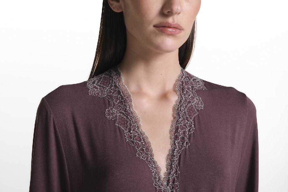Verdiani Vestaglia Micromodal Tencel Vendite Flash