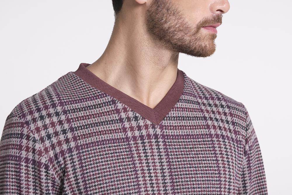 Verdiani Pigiama Punto Milano Jacquard In Saldo