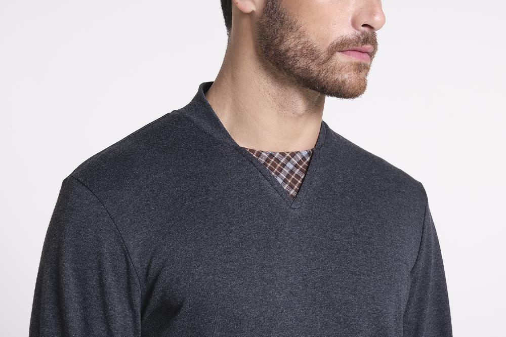 Verdiani Pigiama Interlock Cotone e Flanella In Linea