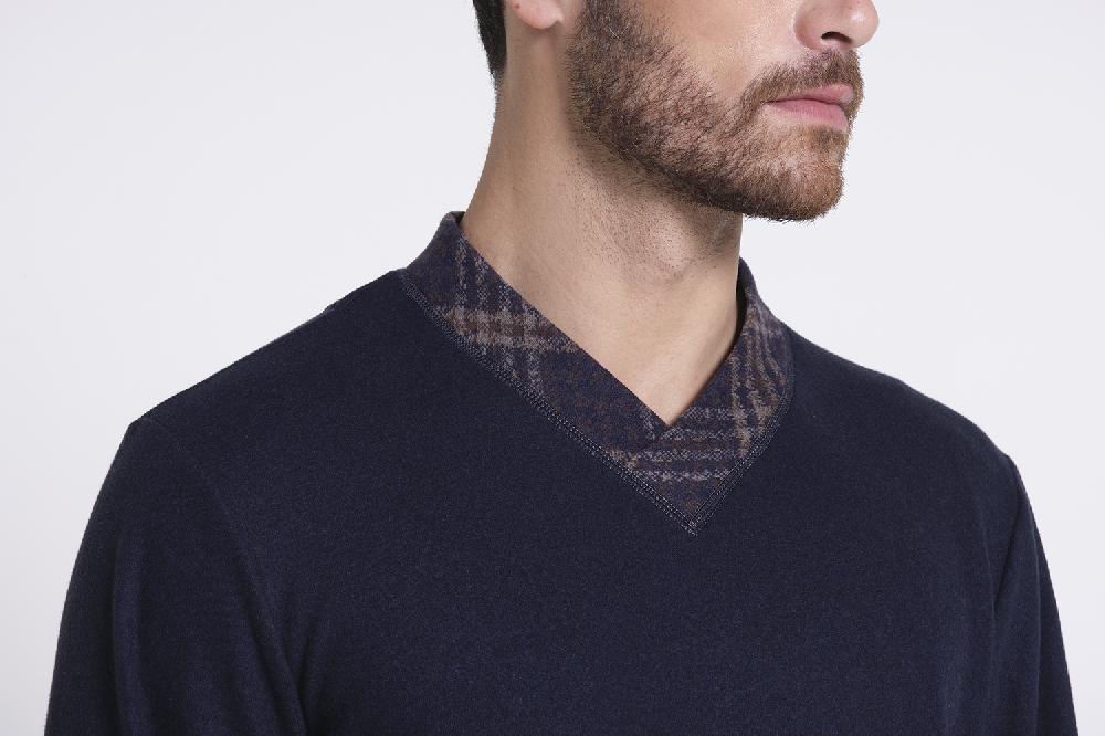 Verdiani Pigiama Punto Milano Jacquard Sottocosto