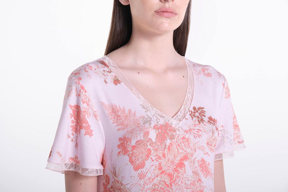Verdiani Camicia Viscosa Stampa Fiore Saldi
