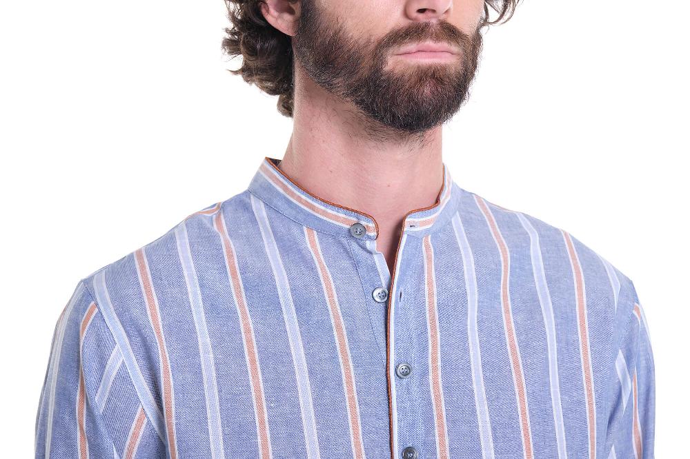 Verdiani Camicia Navetta Riga Lino/Cotone Novità