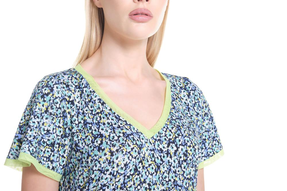 Verdiani Camicia Viscosa Floreale Vendite Flash