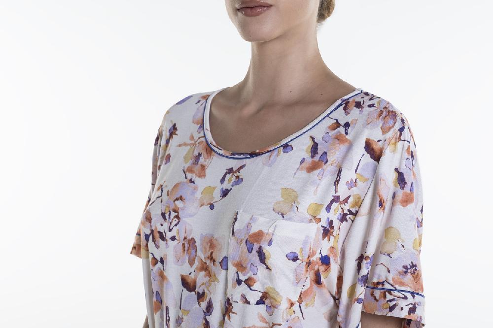 Verdiani Camicia Viscosa Stampa Fiore Saldi