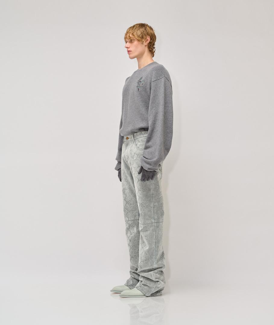 Vespa Snake flocked denim pants Vendita