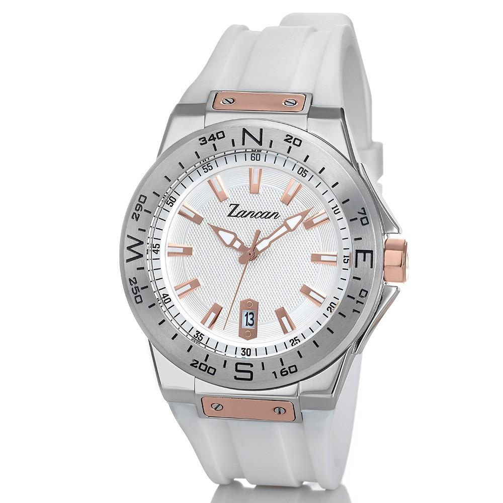 ﻿Zancan Orologio solo tempo Zancan in acciaio con datario e cinturino in silicone