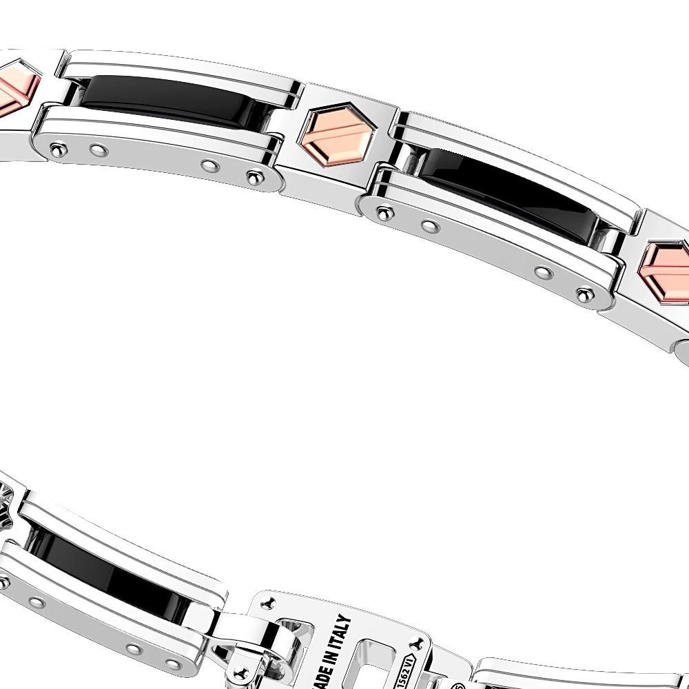 Zancan Bracciale Zancan in argento e ceramica con viti in oro rosa Saldi Di Fabbrica
