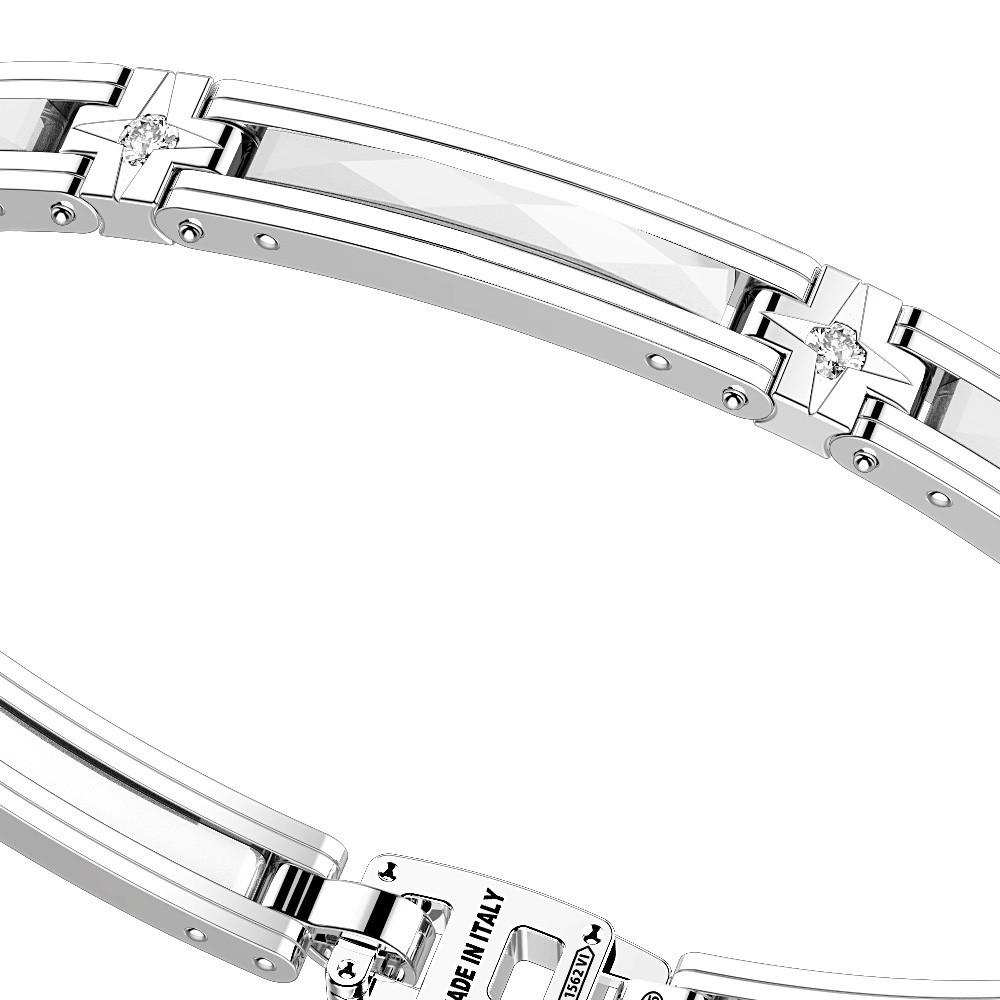 Zancan Bracciale Zancan in argento e ceramica con pietre Moda