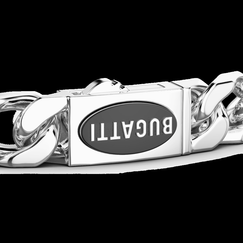 Zancan Bracciale Bugatti groumette in argento 925 con targa centrale 2025
