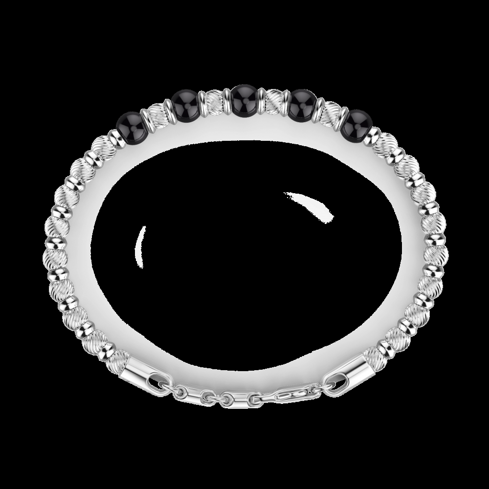 Zancan Bracciale Zancan morbido con sfere in argento e in pietre dure naturali Fino Al -60%