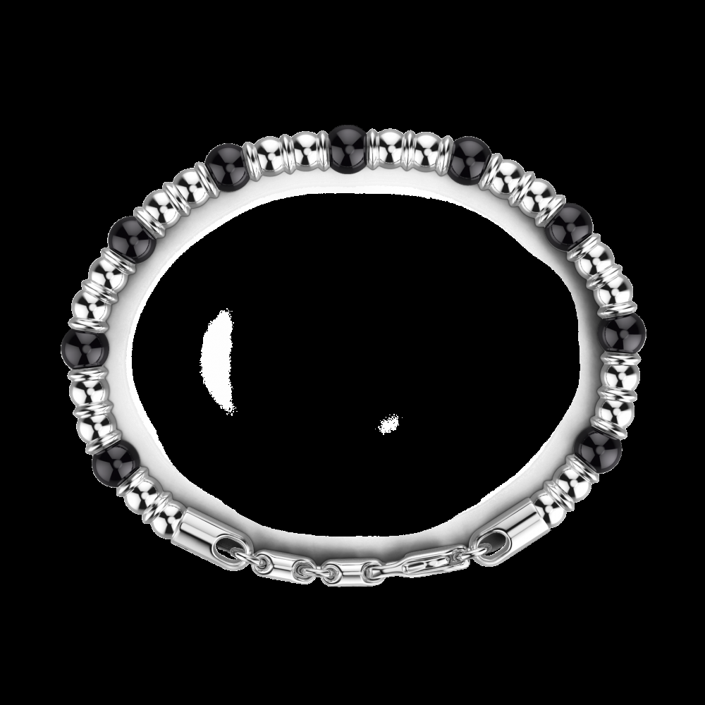 Zancan Bracciale Zancan morbido con sfere in argento e in pietre dure naturali Shopping Online