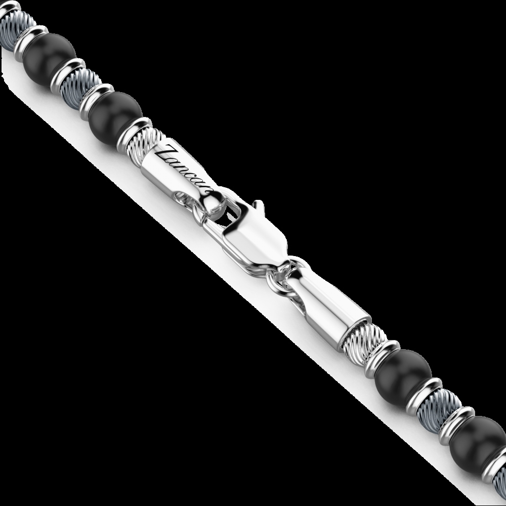 Zancan Collana Zancan morbida con sfere in argento e in pietra onice Prezzo Ridotto