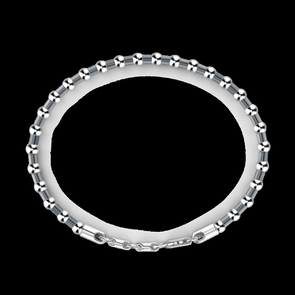 Zancan Bracciale Zancan morbido in argento a sfere Sottocosto