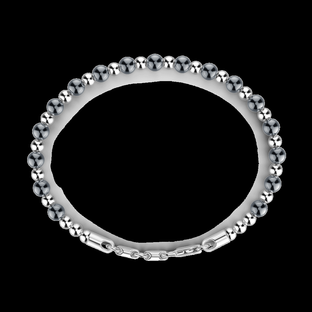 Zancan Bracciale Zancan morbido in argento a sfere Sconto