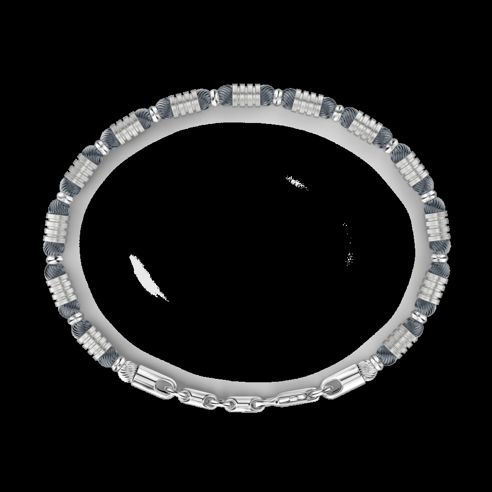 Zancan Bracciale Zancan morbido in argento a sfere ed elementi tubolari Offerta