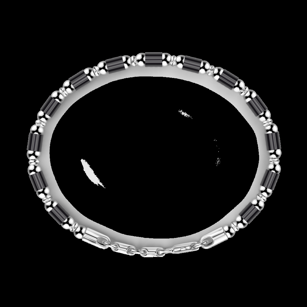 Zancan Bracciale Zancan morbido in argento a sfere ed elementi tubolari Online