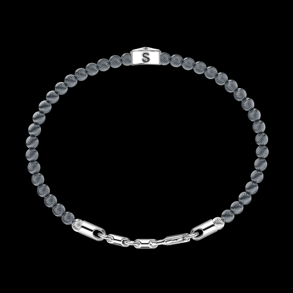 Zancan Bracciale Zancan morbido con sfere in argento e rosa dei venti Offerte