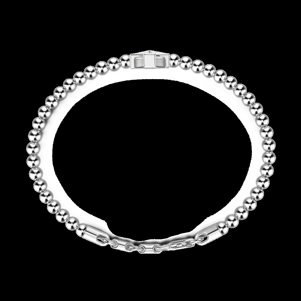 Zancan Bracciale Zancan morbido con sfere in argento e croce greca Hotsell