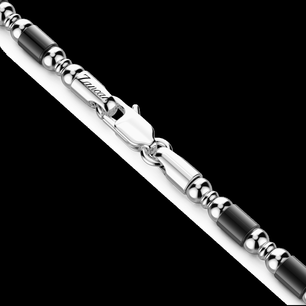 Zancan Collana Zancan morbida in argento a sfere ed elementi tubolari Vendite Flash