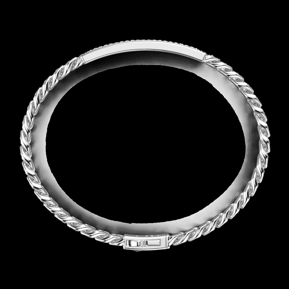 Zancan Bracciale grumetta Zancan in argento con pietre nere In Saldo