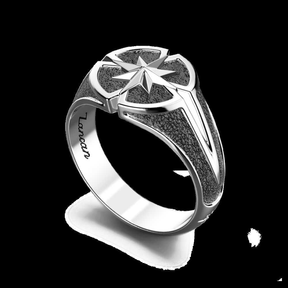 Zancan Anello Zancan in argento con rosa dei venti Italia