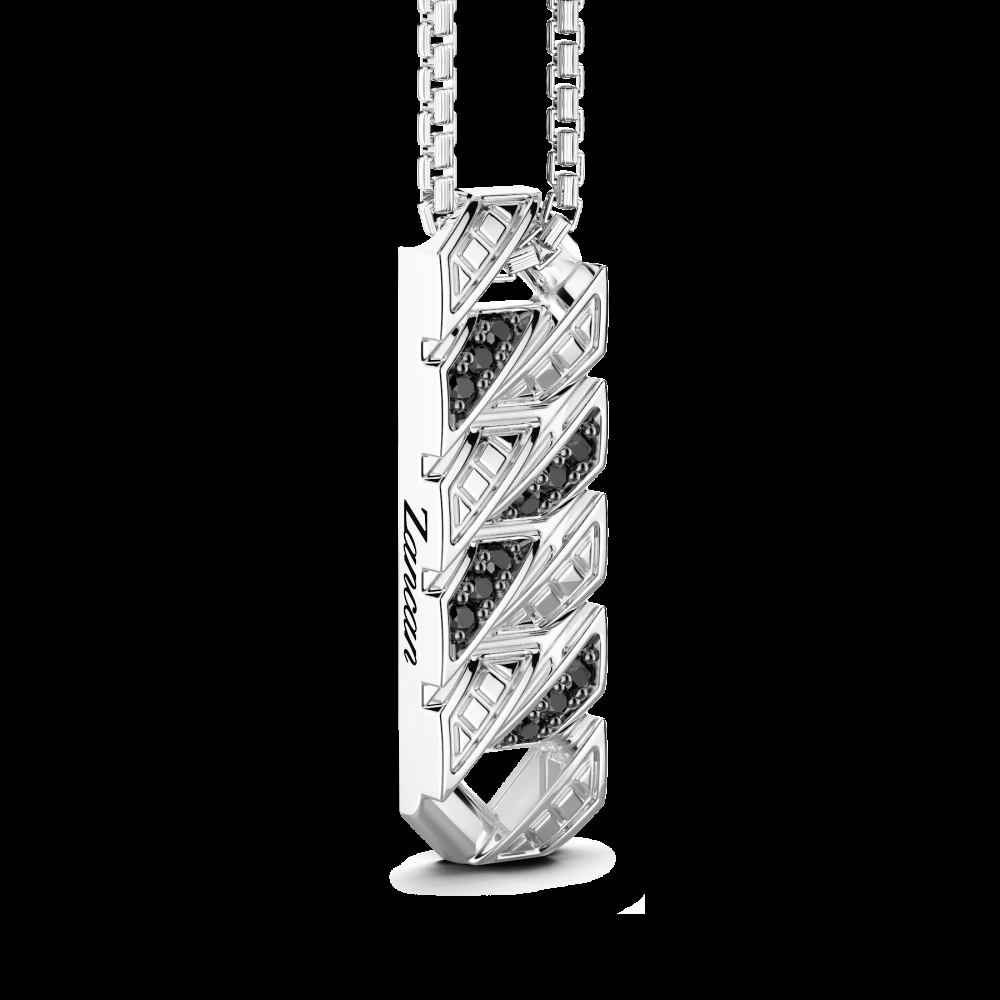 Zancan Collana Zancan in argento con pendente a targa e pietre Novità