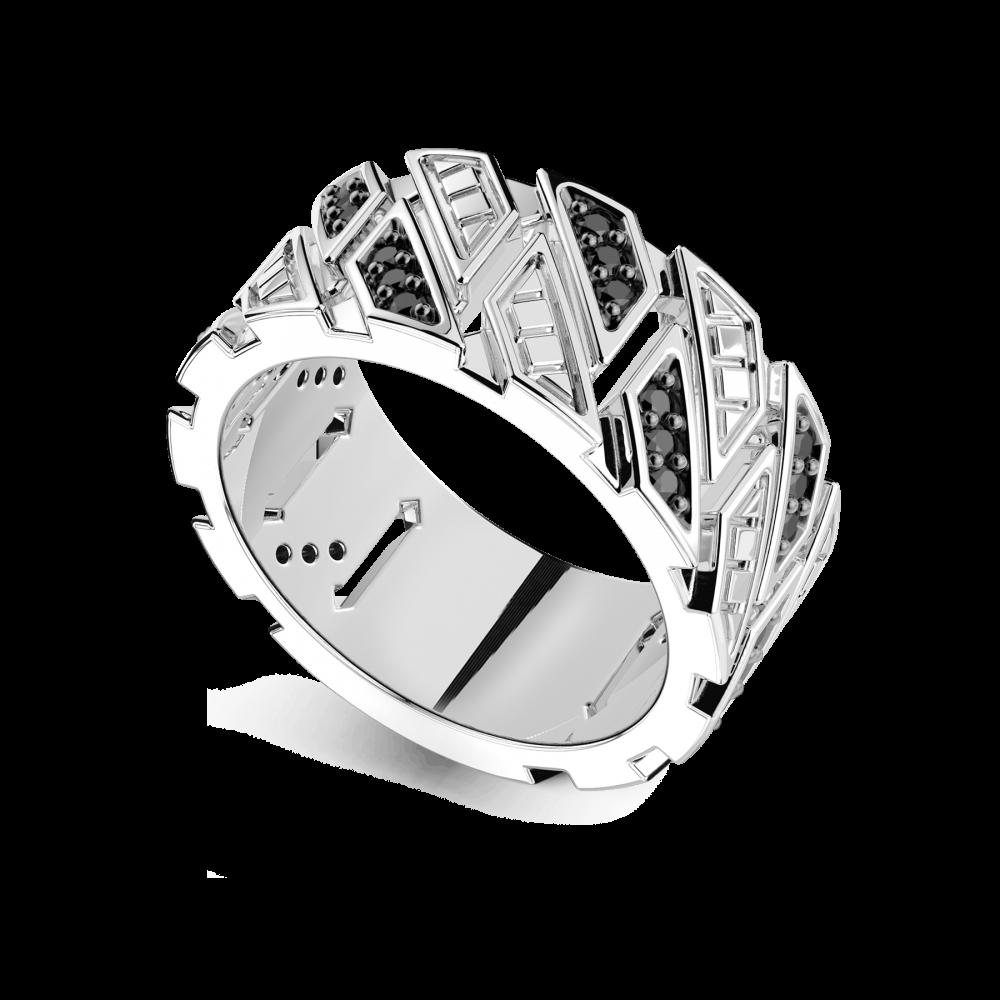 Zancan Anello a fascia Zancan in argento con pietre Vendita Calda