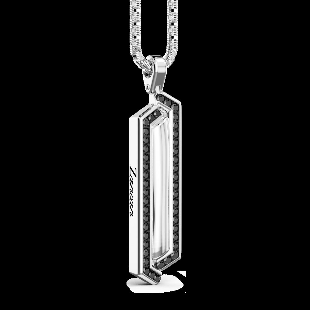 Zancan Collana Zancan in argento con pendente a targa e pietre Negozio
