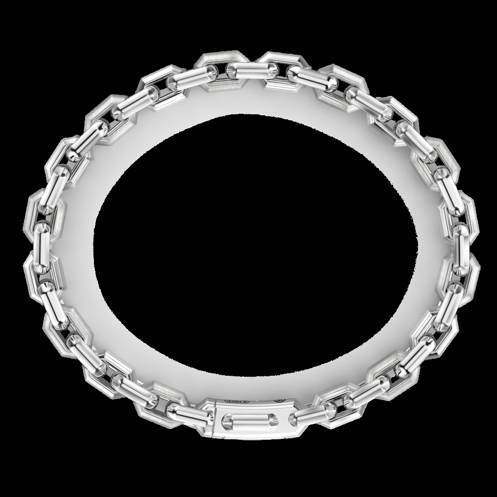 Zancan Bracciale solo maglia Zancan in argento con pietre nere Nuovo