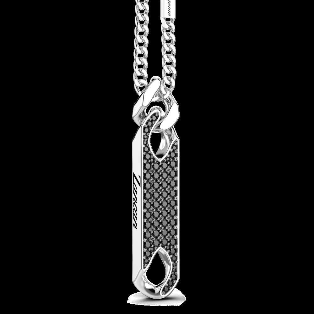 Zancan Collana Zancan in argento con pendente a targa e pietre Vendita