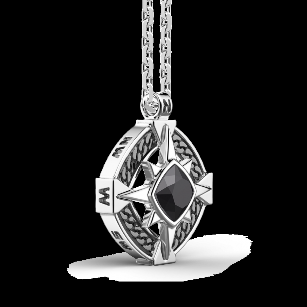 Zancan Collana in argento con onice sul pendente Spedizione Gratuita