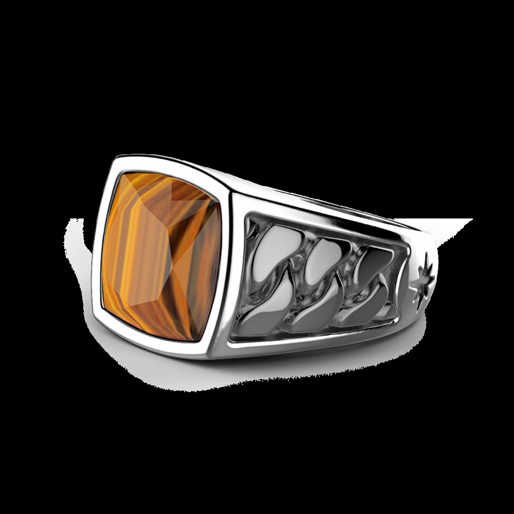Zancan Anello Zancan in argento con pietra occhio di tigre Acquista Ora