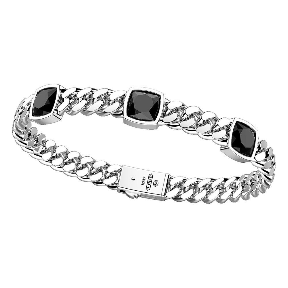 Zancan Bracciale Zancan in argento con tre pietre onice Convenienza