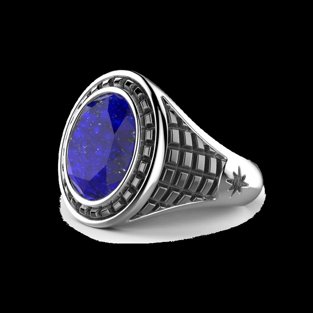 Zancan Anello Zancan in argento con pietra blu In Vendita