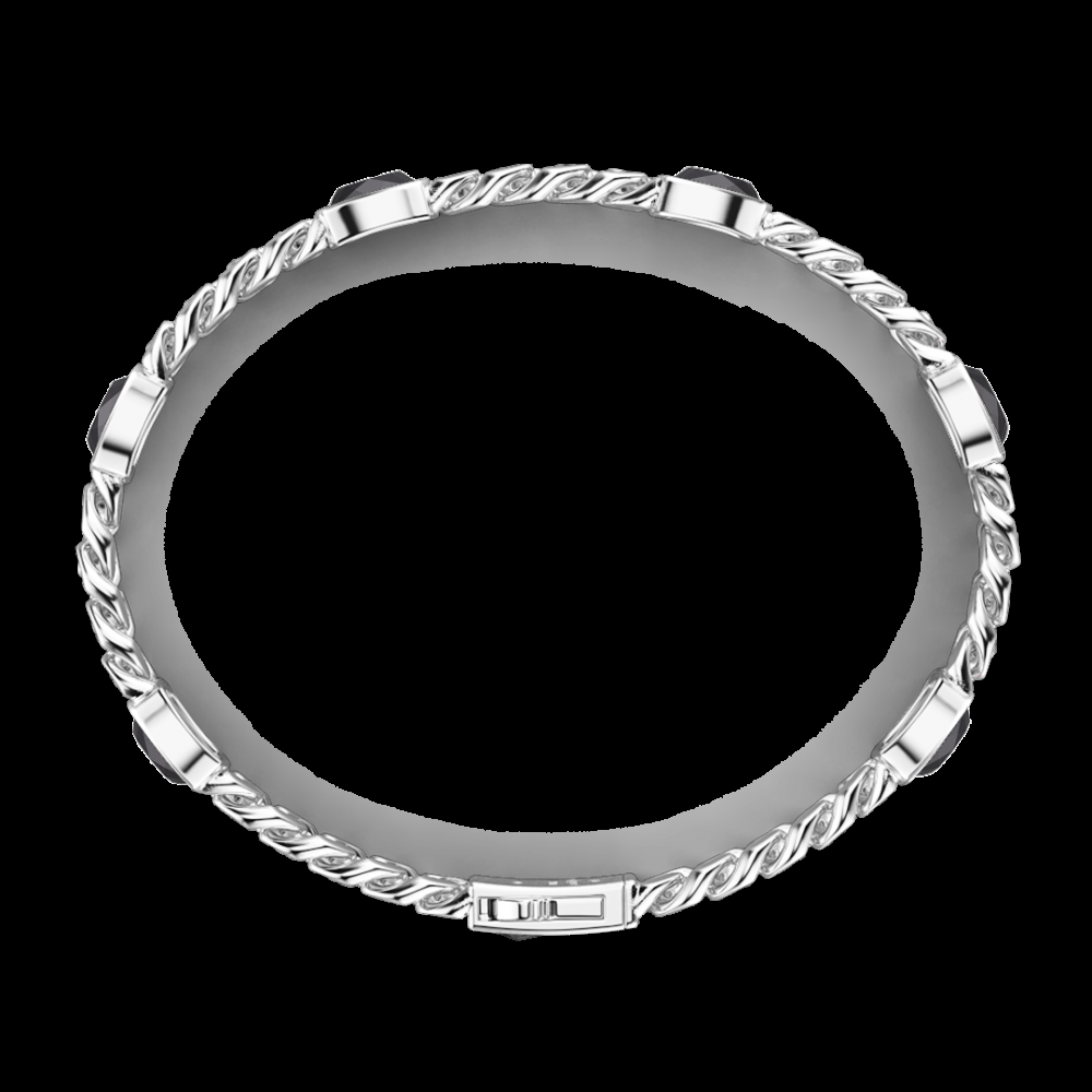 Zancan Bracciale a grumette Zancan in argento con pietre nere Offerte