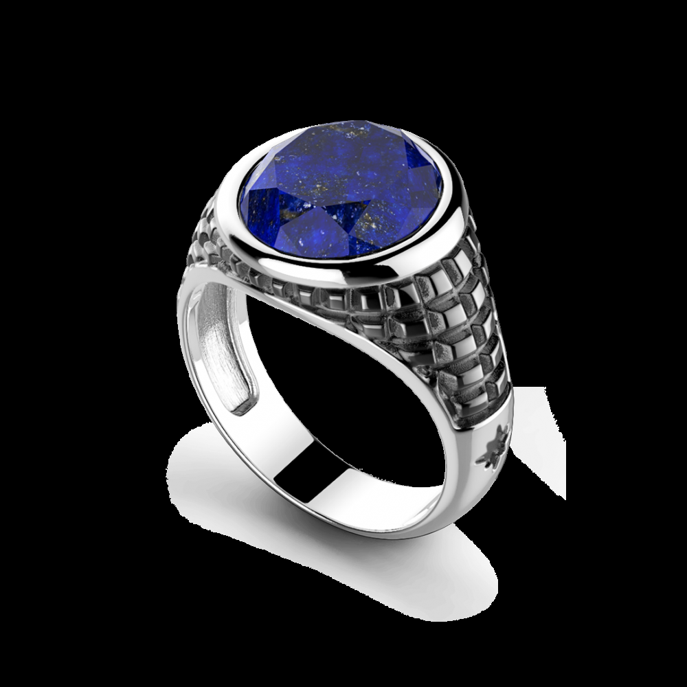 Zancan Anello Zancan in argento con pietra blu Vendita Economica