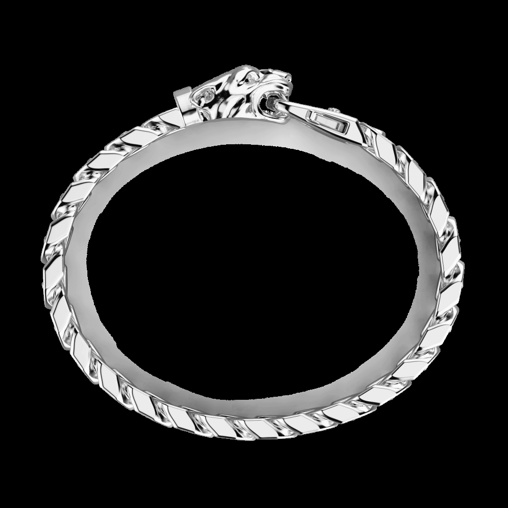 Zancan Bracciale a grumetta Zancan in argento con chiusura a testa di pantera Saldi Di Fabbrica