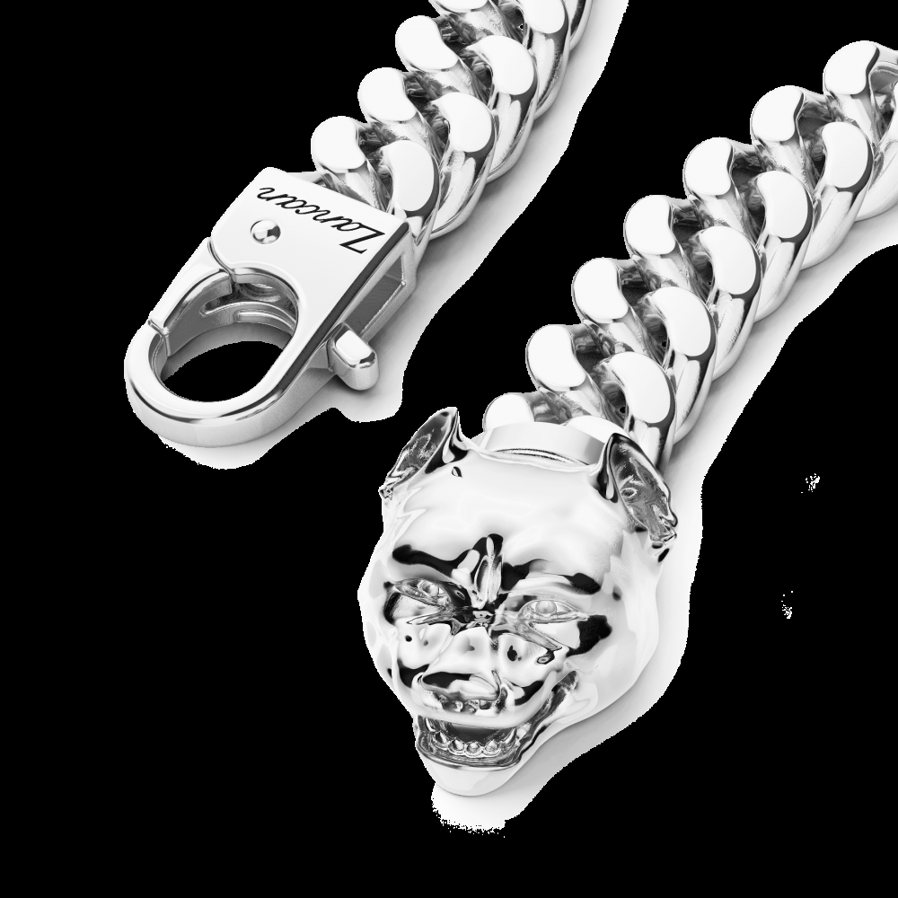 Zancan Bracciale a grumetta Zancan in argento con chiusura a testa di pitbull Vendite Flash