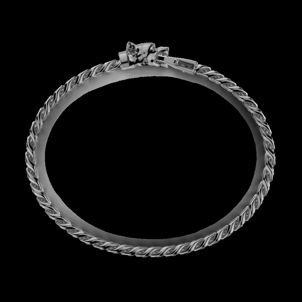 Zancan Bracciale a grumetta Zancan in argento con chiusura a testa di pitbull Negozio