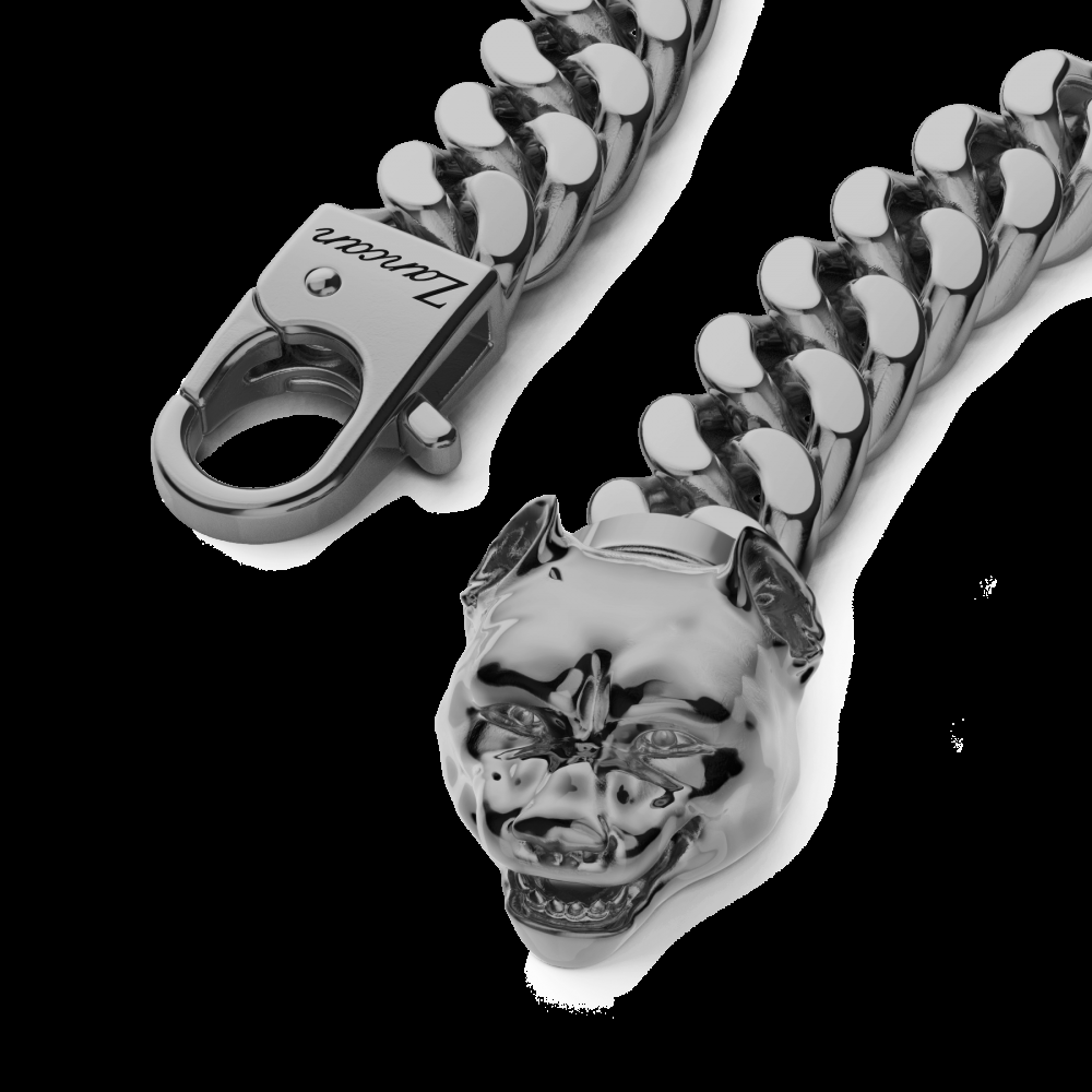 Zancan Bracciale a grumetta Zancan in argento con chiusura a testa di pitbull Negozio