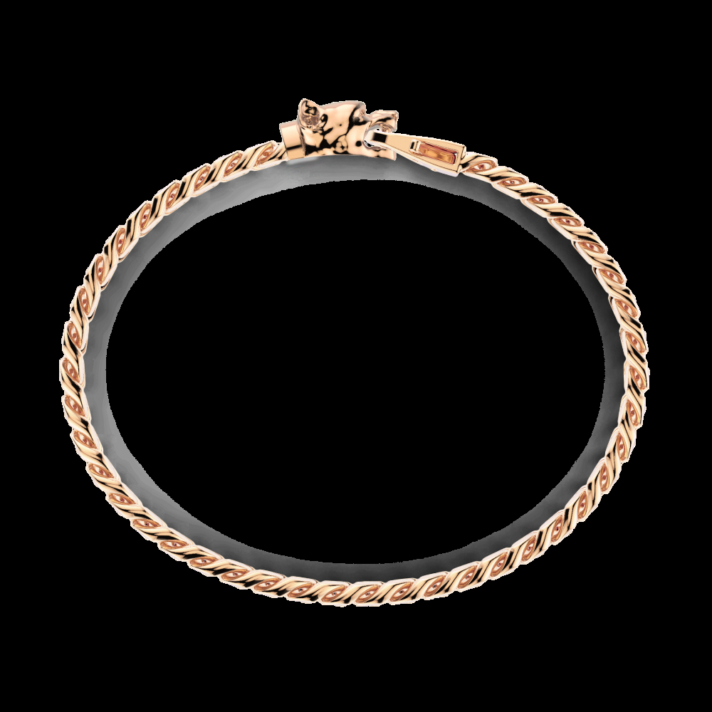 Zancan Bracciale a grumetta Zancan in argento con chiusura a testa di pitbull Nuova