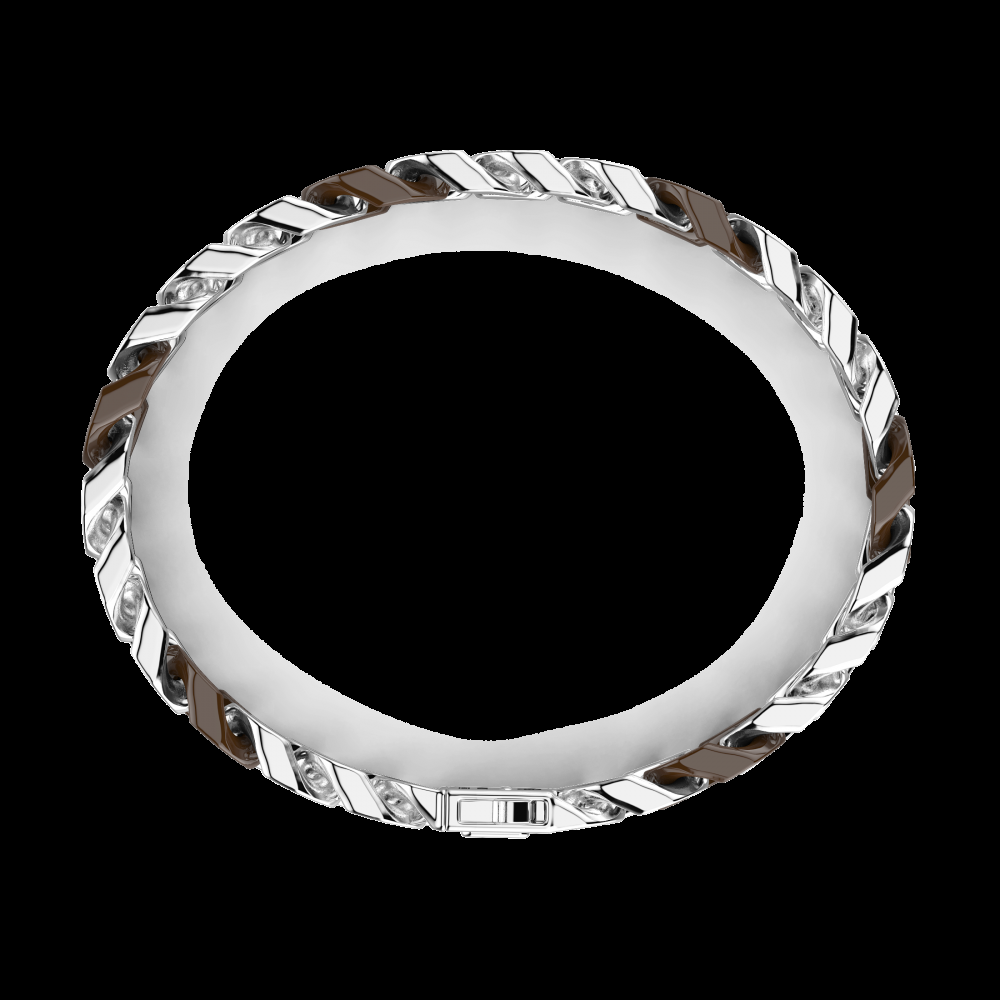 Zancan Bracciale a grumette Zanca in argento e ceramica con maglie smaltate Moda