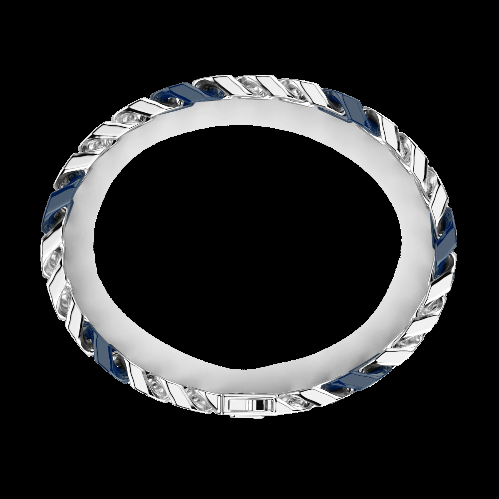 Zancan Bracciale a grumette Zanca in argento e ceramica con maglie smaltate 2025