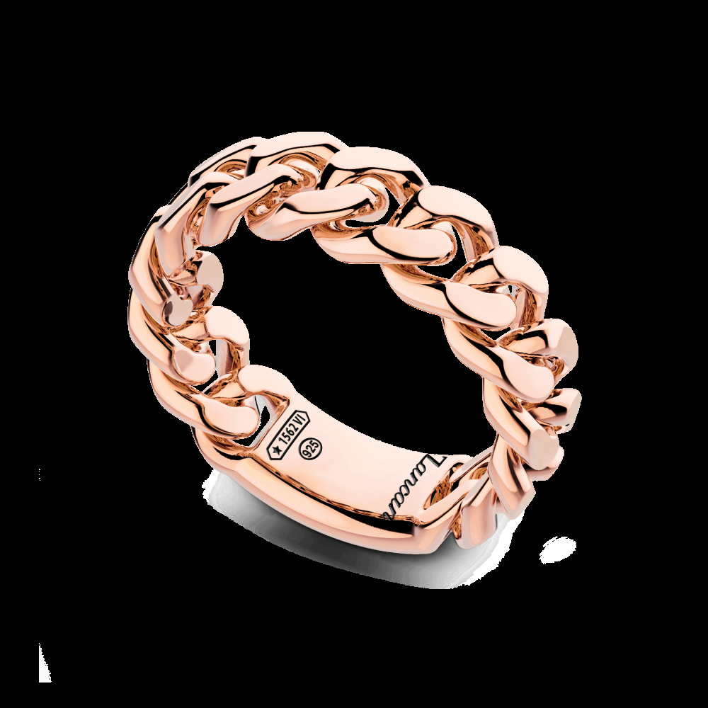 Zancan Anello in argento con groumette In Linea