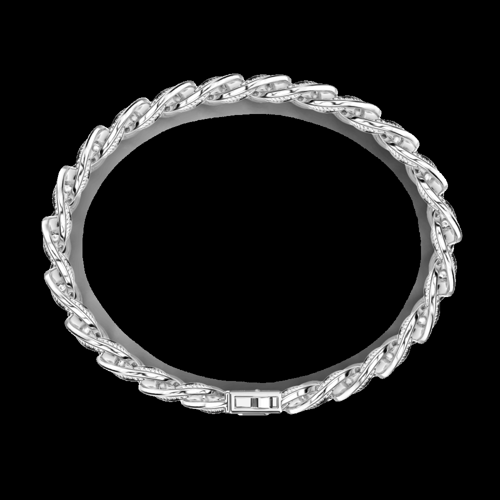 Zancan Bracciale a grumetta Zancan in argento con finitura striata Vendita
