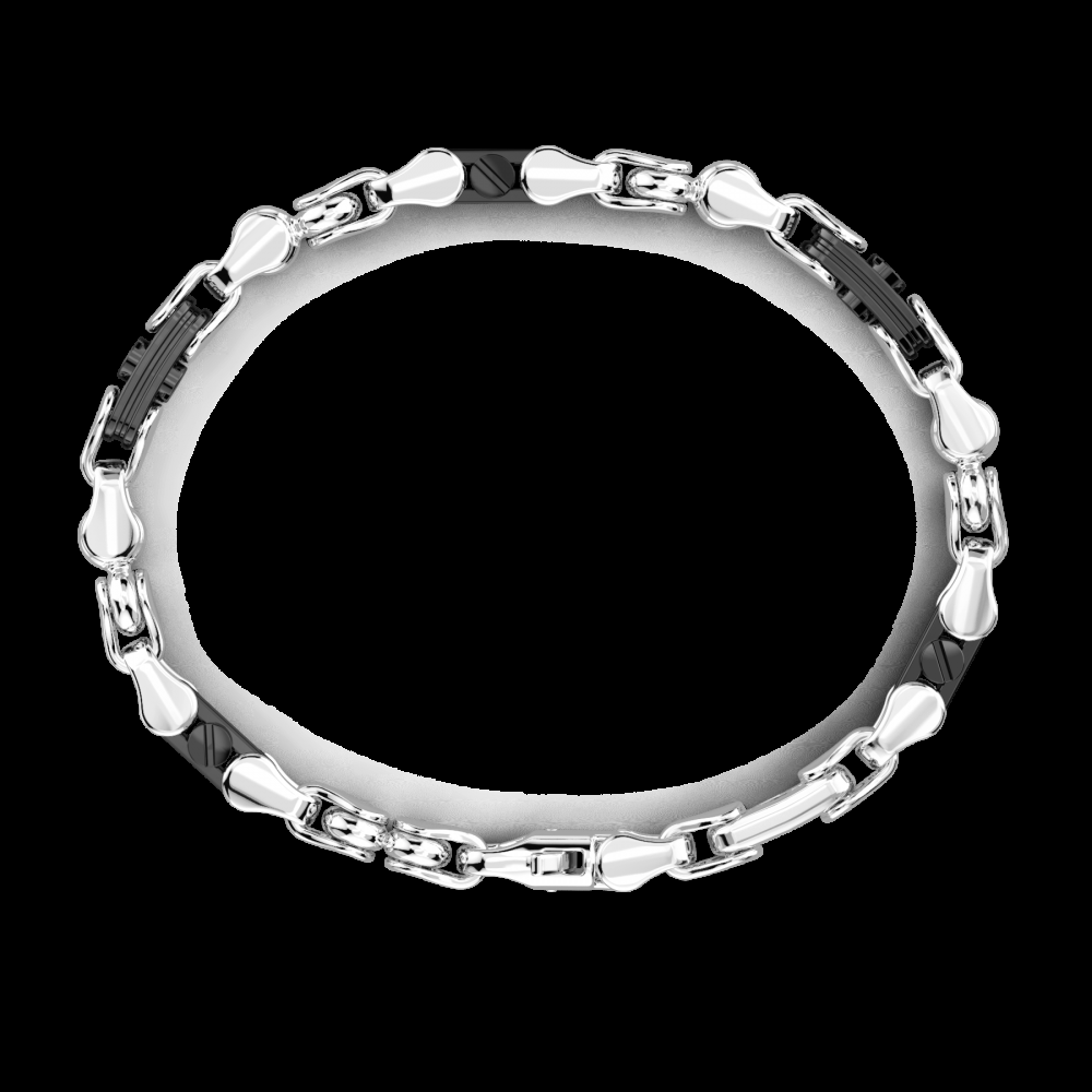 Zancan Bracciale Zancan solo maglia in argento e ceramica Sconto